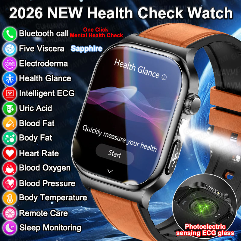Fall Detection Watch - 2026 Neue Präzise Diagnose-Smartwatch mit Körperfett-,
