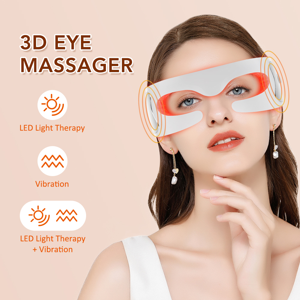 Light Therapy Glasses - Elektrisches Augenmassagegerät, Anti-Falten-Aging, Augenpflege, Schönheitswerkzeug, Massage,